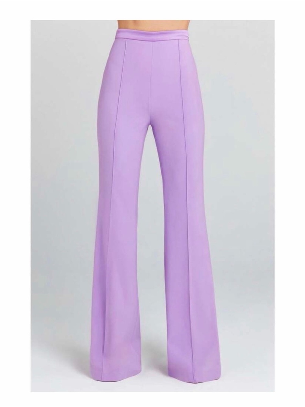 Nadine Merabi High-Waist Lavender Lilac Trouser Pants